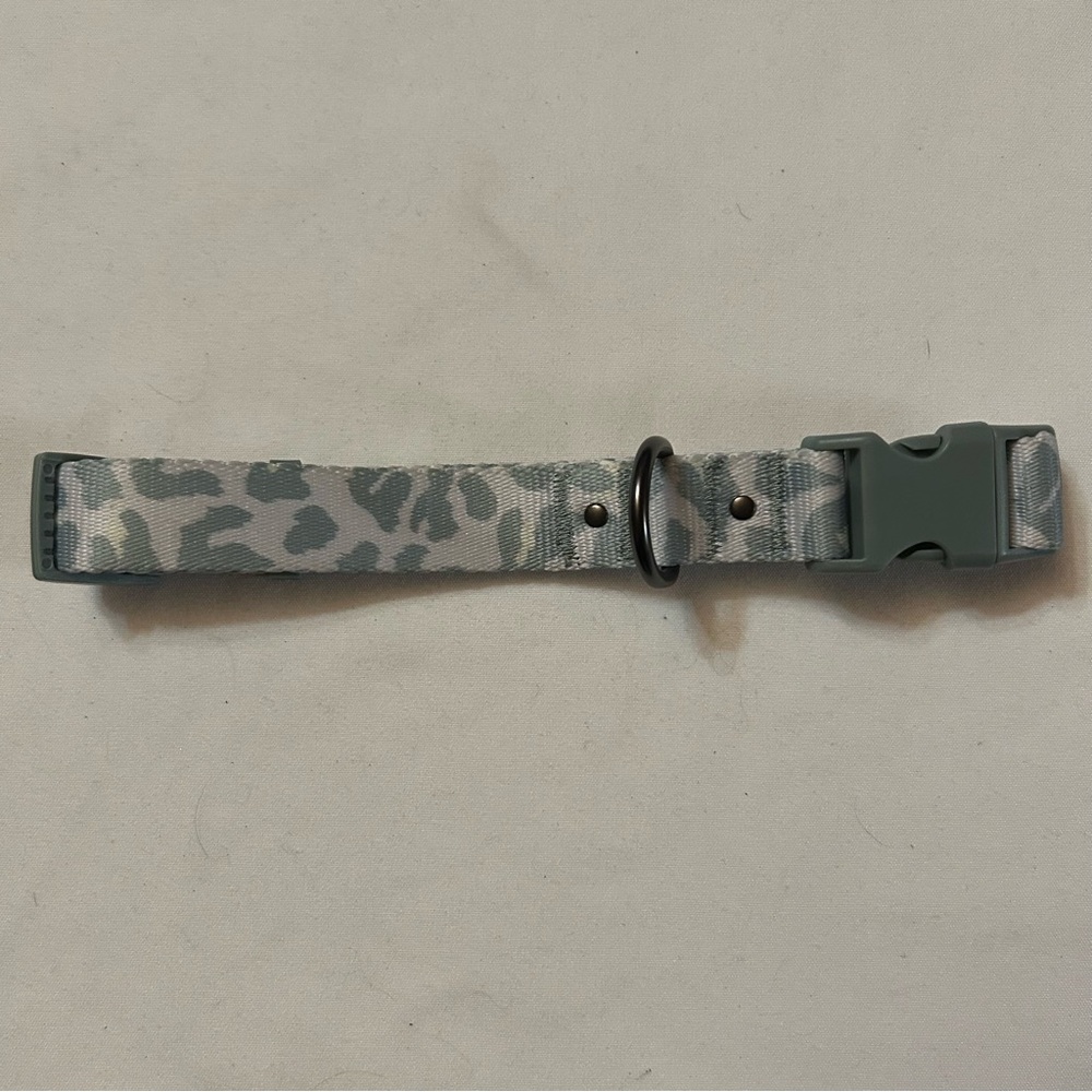 Large Sage Cheetah Dog Collar